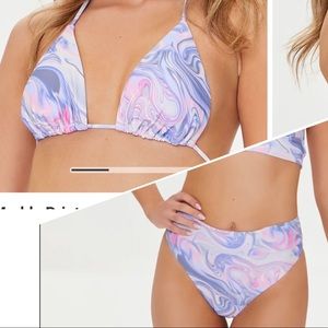 Marble print bikini